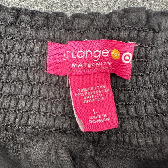 Maternity Black Velvet Maternity Pants Vintage 2000's Liz Lange Large - Picture 6 of 6